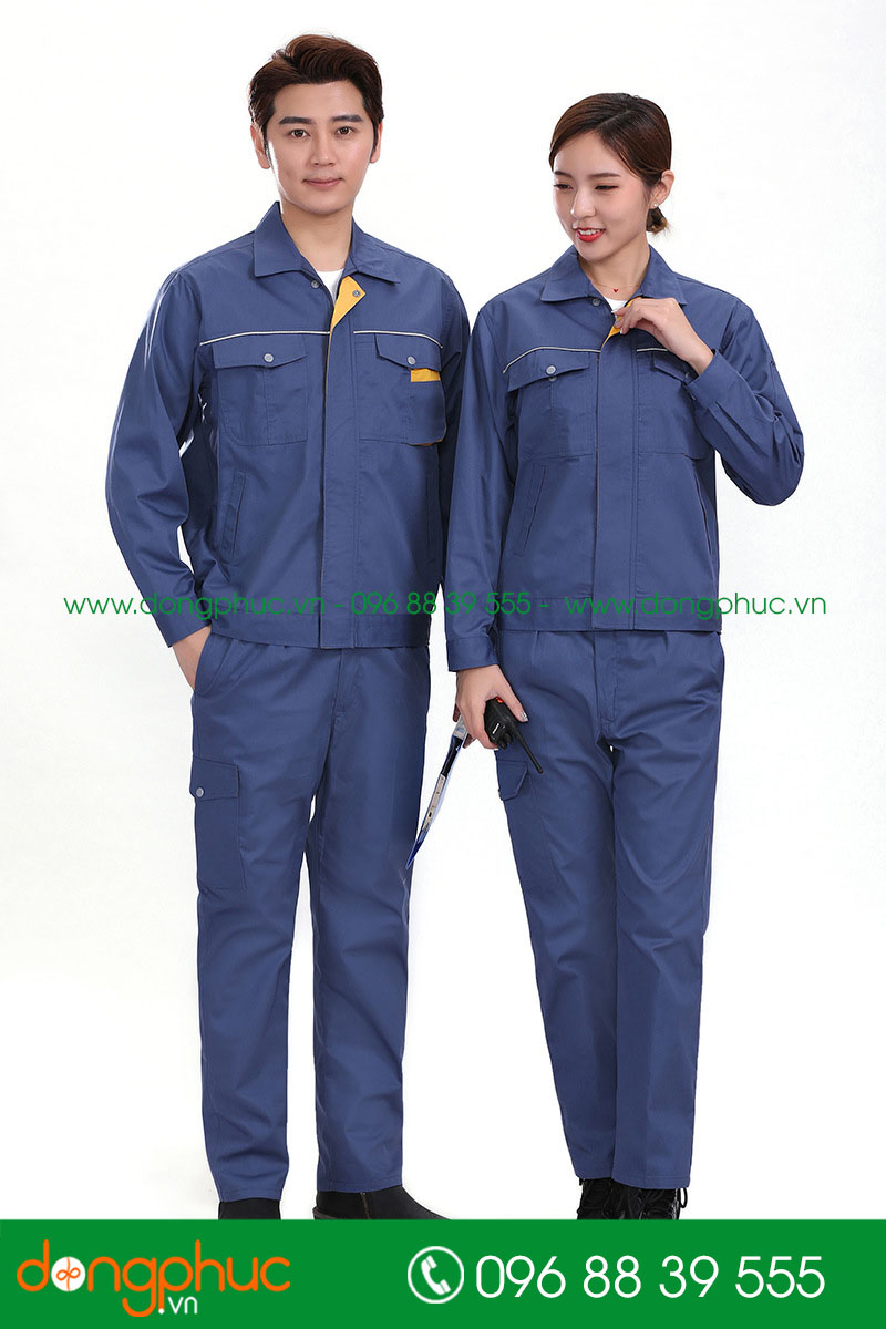 Mẫu bảo hộ màu xanh đậm phối vàng